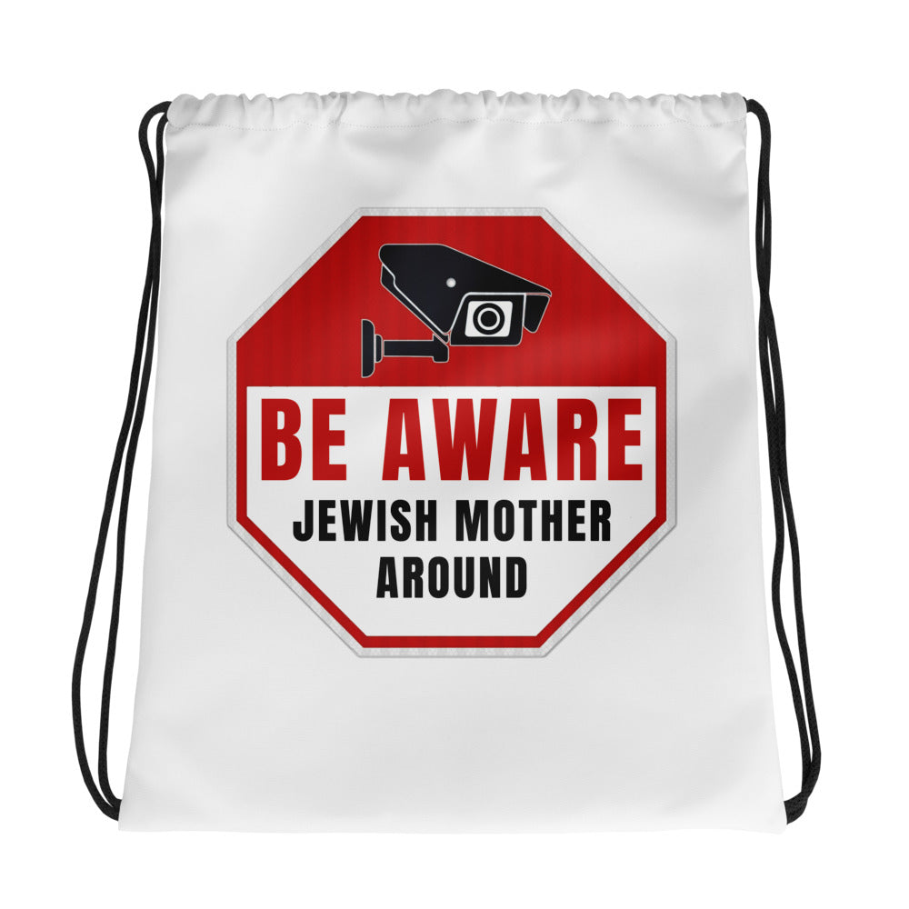 Drawstring Bag | Be aware jewish mother