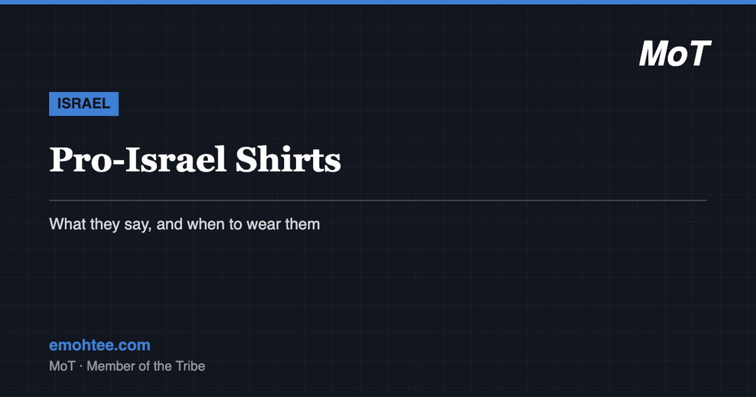 Pro-Israel shirts guide - flag, solidarity and IDF designs by MoT Member of the Tribe