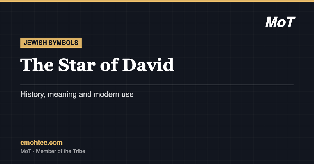 The Star of David - history, meaning and modern use, explained by MoT Member of the Tribe