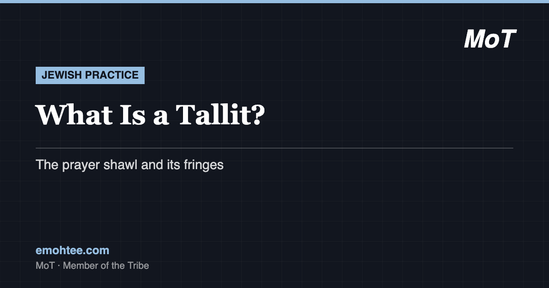 What is a tallit - the Jewish prayer shawl and its tzitzit explained, by MoT Member of the Tribe