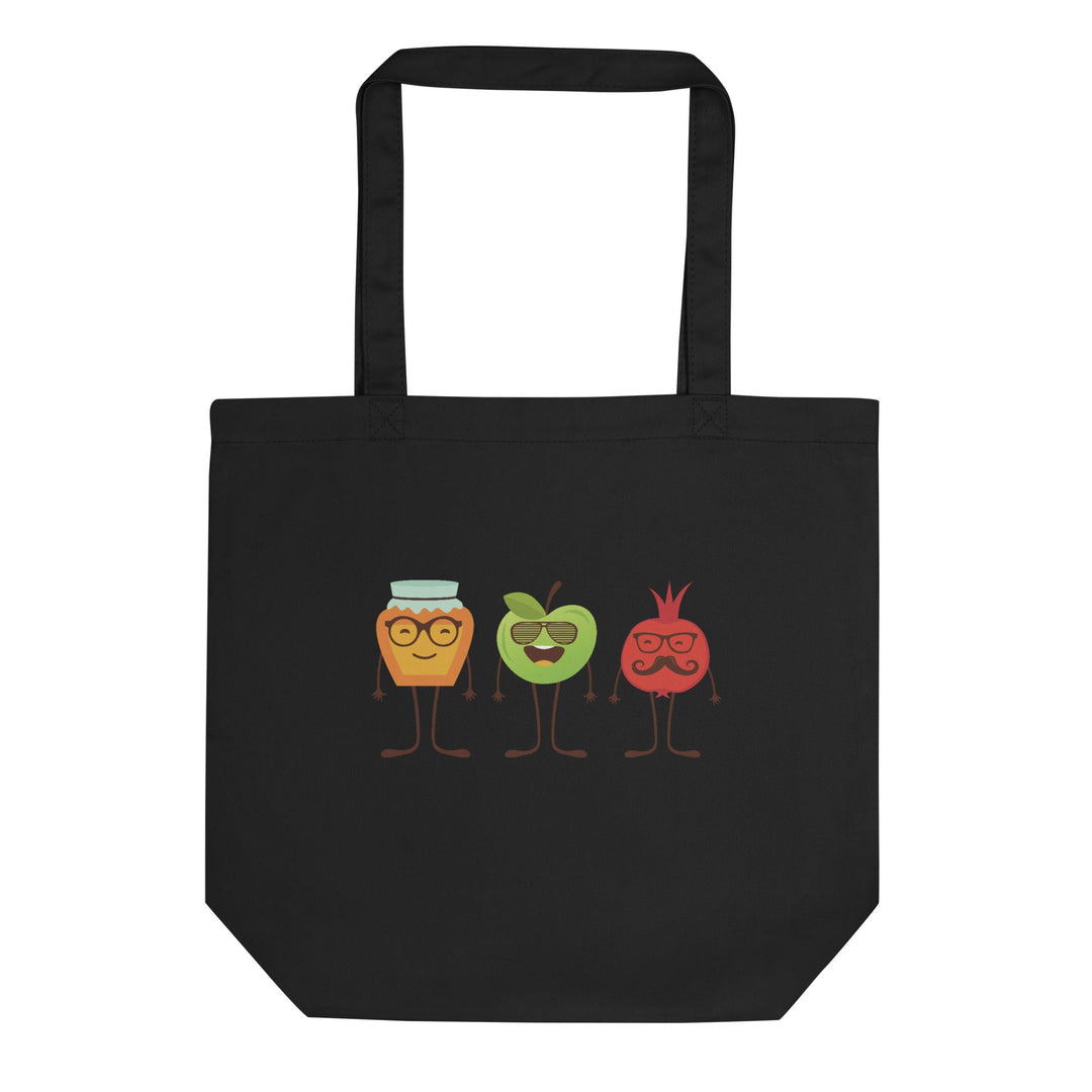 Organic tote bag with Honey Apple Pomegranates design