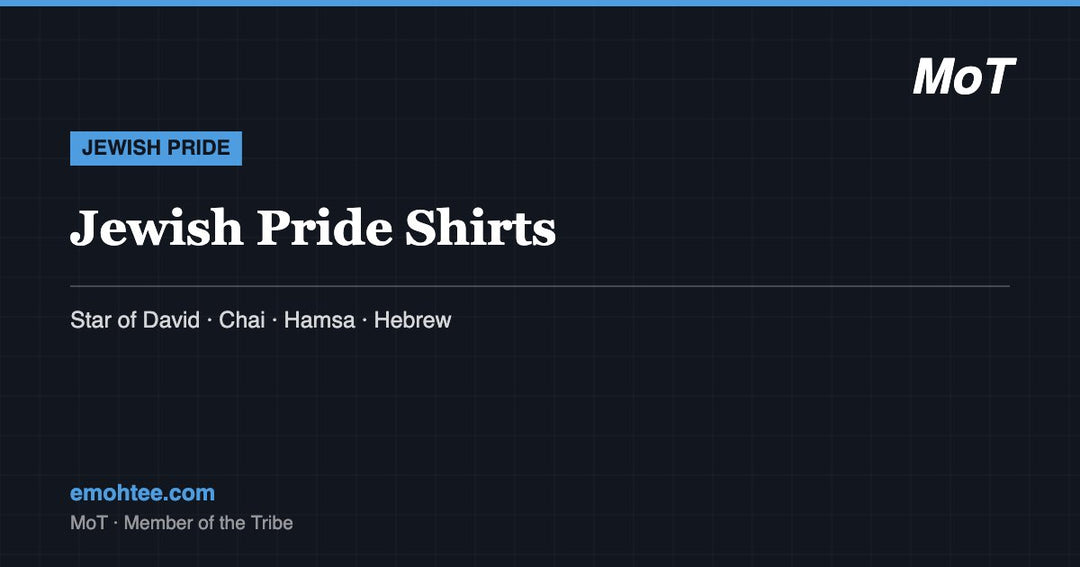 Jewish pride shirts - Star of David, chai and hamsa designs by MoT Member of the Tribe