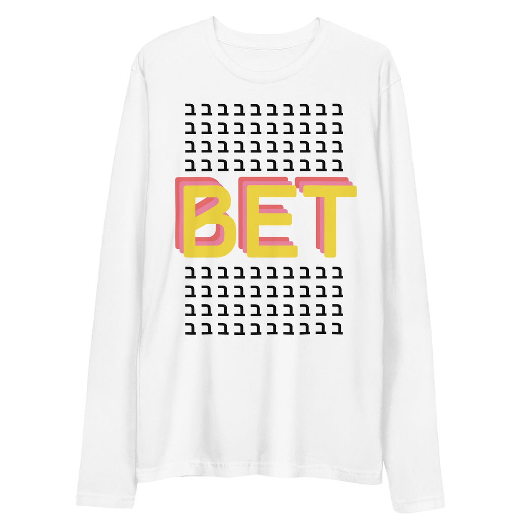 Long sleeve crew with Hebrew letter Bet design