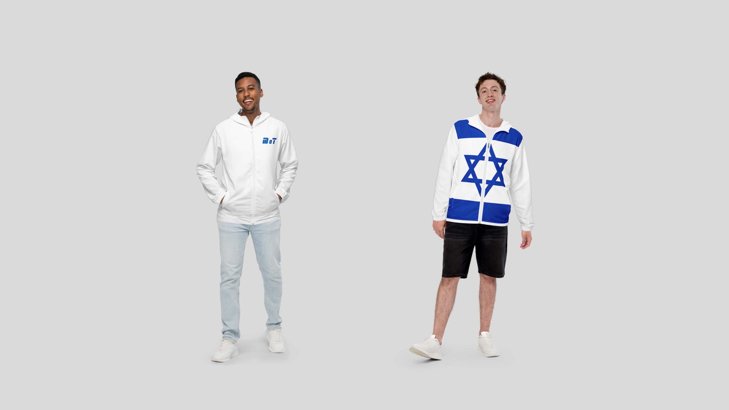 Men windbreaker, Magen David style, MOT Logo