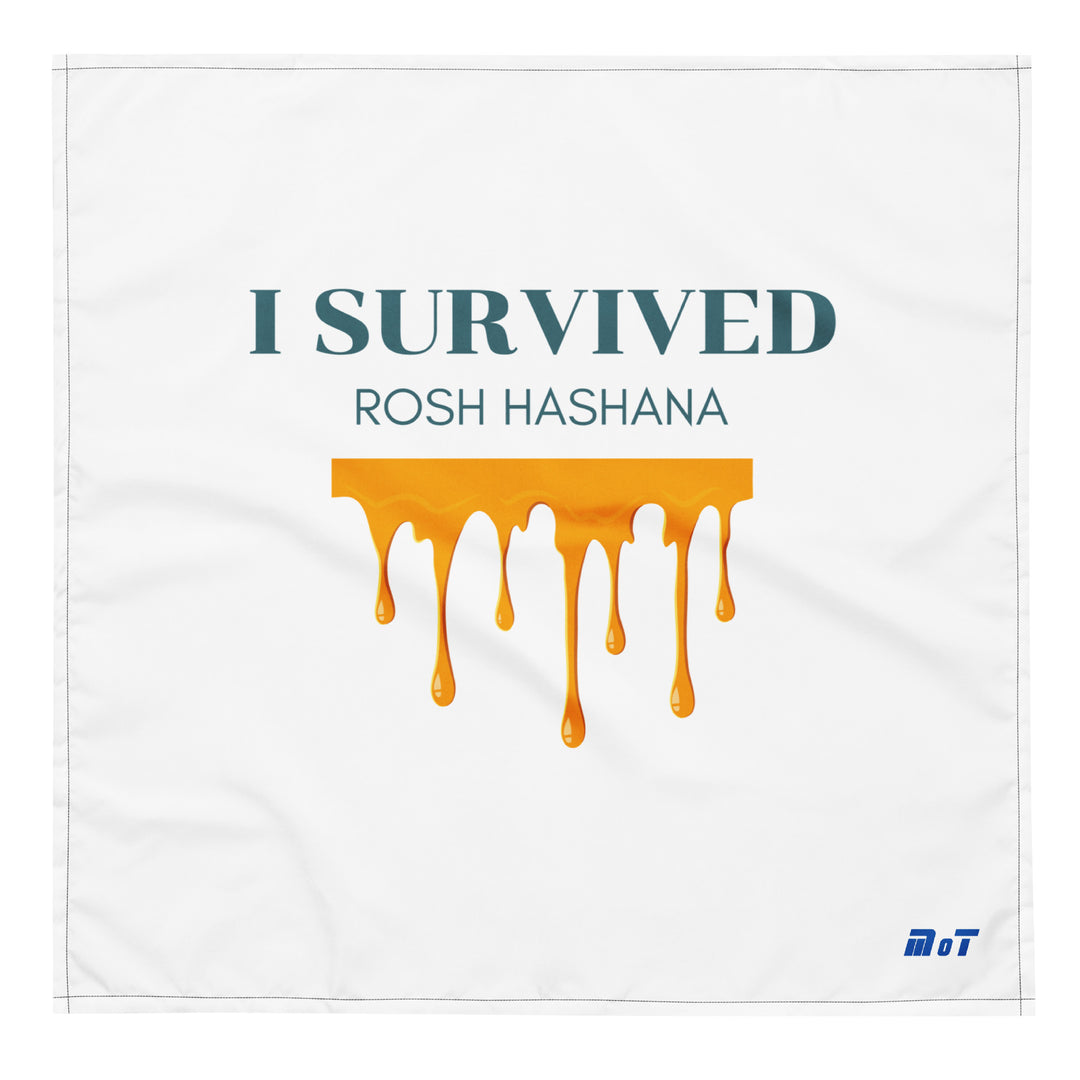 I Survived Rosh HaShana Jewish pride bandana - front view