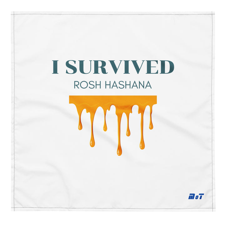 I Survived Rosh HaShana Jewish pride bandana - front view