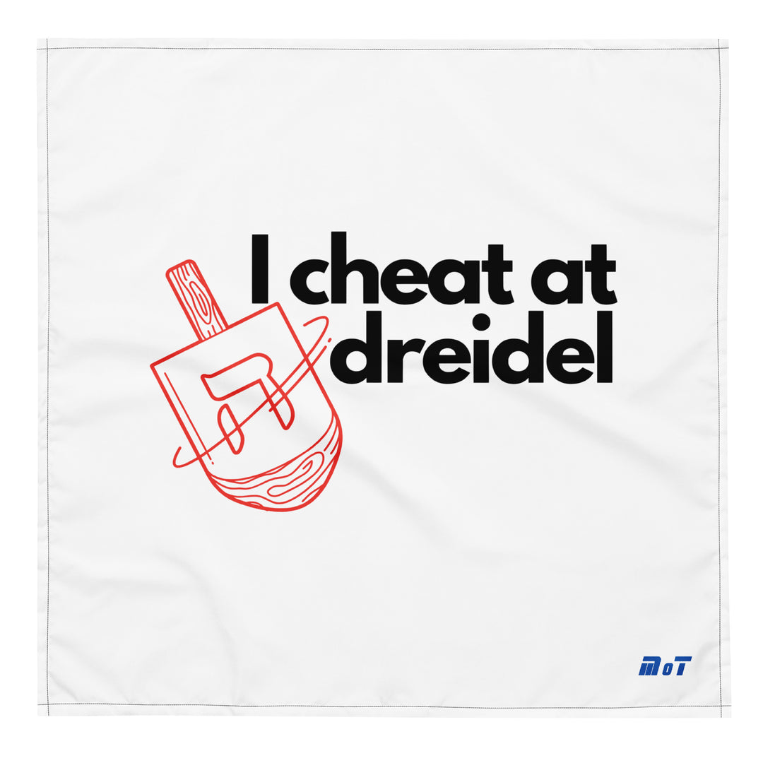 I Cheat At Dreidel Jewish pride bandana - front view