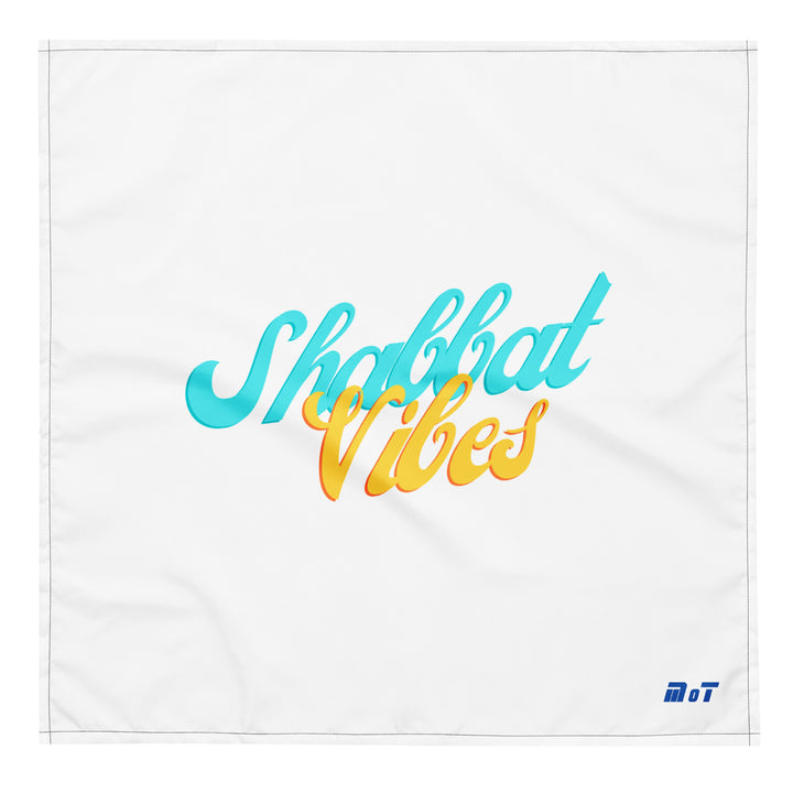 Shabbat Vibes Jewish pride bandana - front view