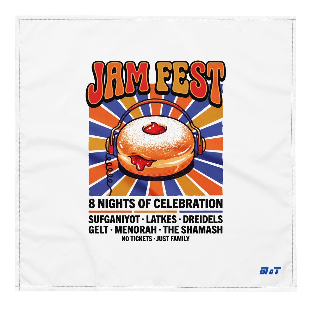 Jam Fest 8 Nights Jewish pride bandana - front view