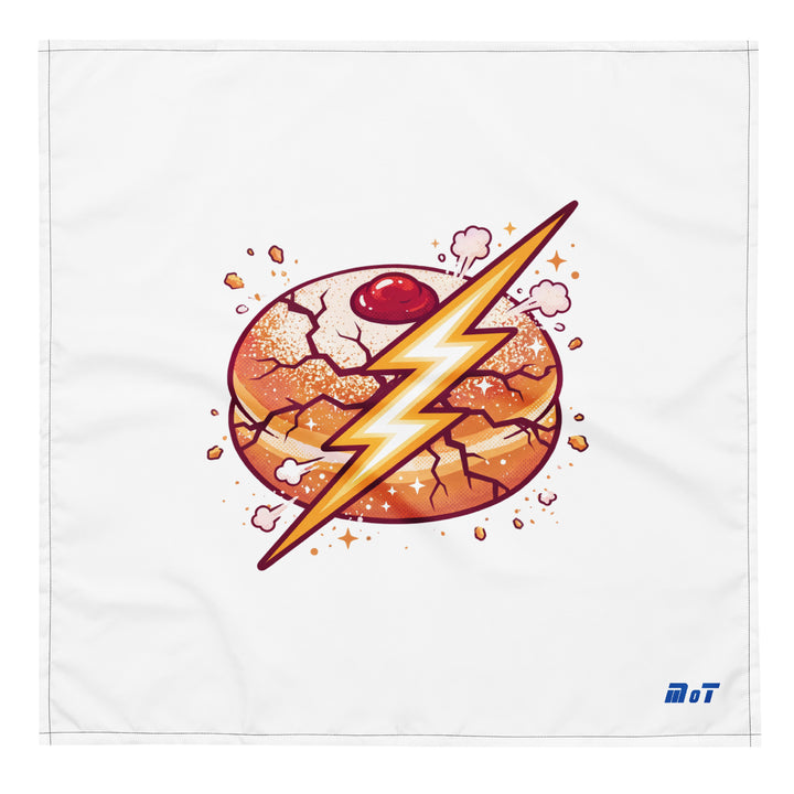 Sufganiyah Lightning Jewish pride bandana - front view
