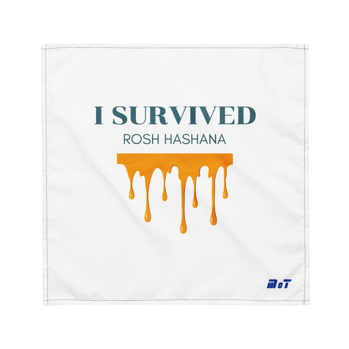 I Survived Rosh HaShana Jewish pride bandana - detail view
