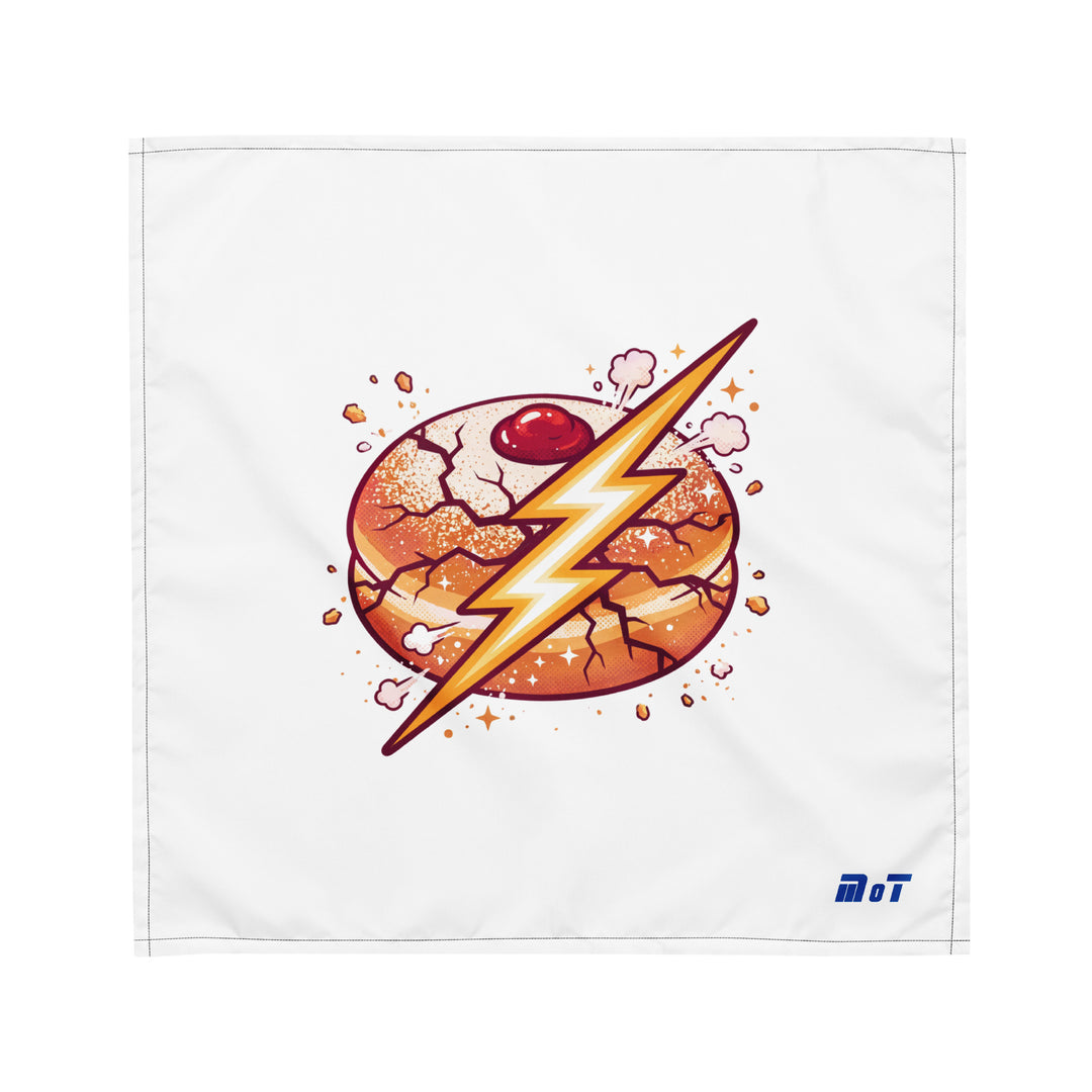 Sufganiyah Lightning Jewish pride bandana - detail view