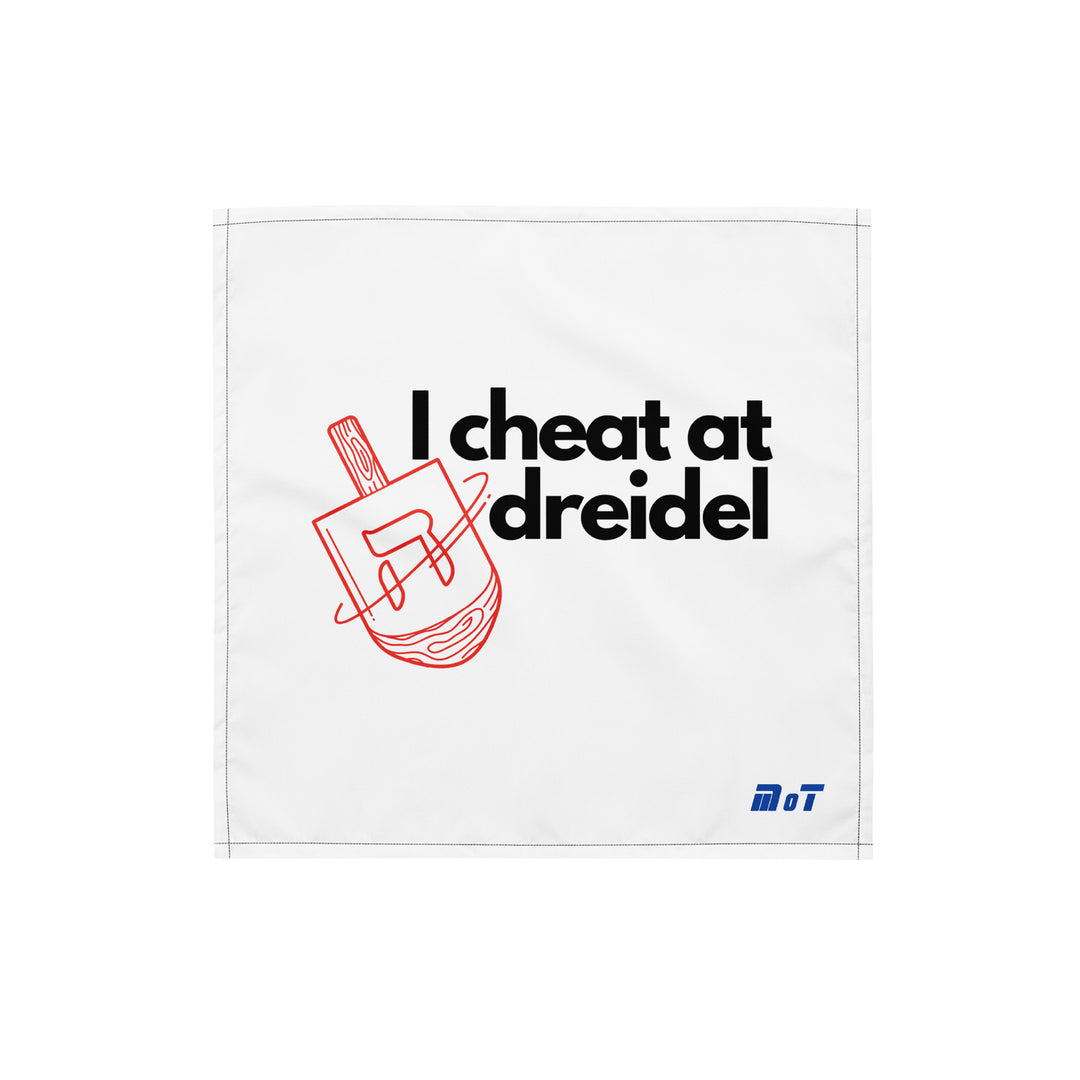 I Cheat At Dreidel Jewish pride bandana - back view