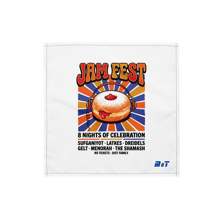 Jam Fest 8 Nights Jewish pride bandana - back view