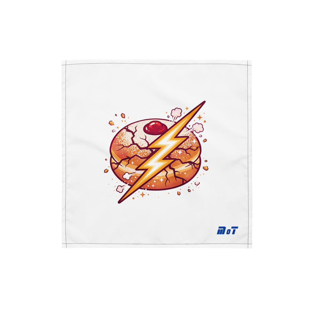 Sufganiyah Lightning Jewish pride bandana - back view