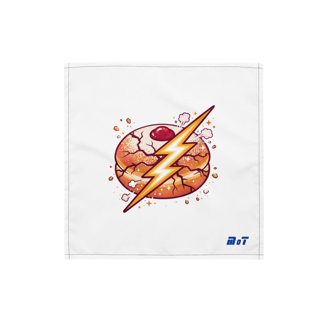 Sufganiyah Lightning Jewish pride bandana - back view