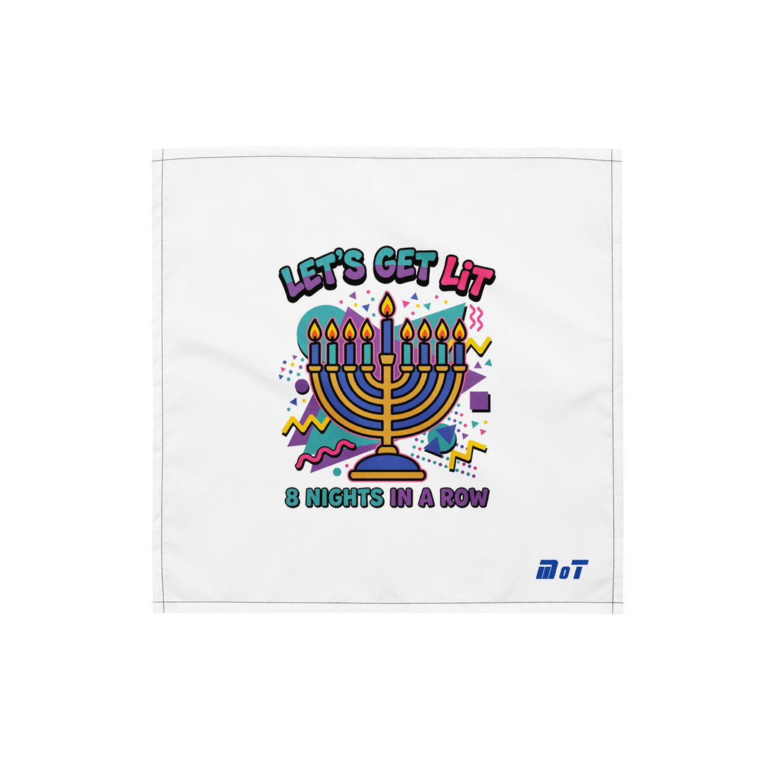 Lets Get Lit 90s Jewish pride bandana - back view