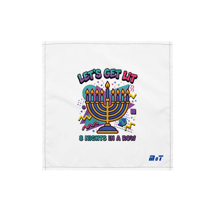 Lets Get Lit 90s Jewish pride bandana - back view