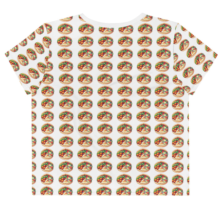 Crop Tee | Falafel Party 16 Bit All Over