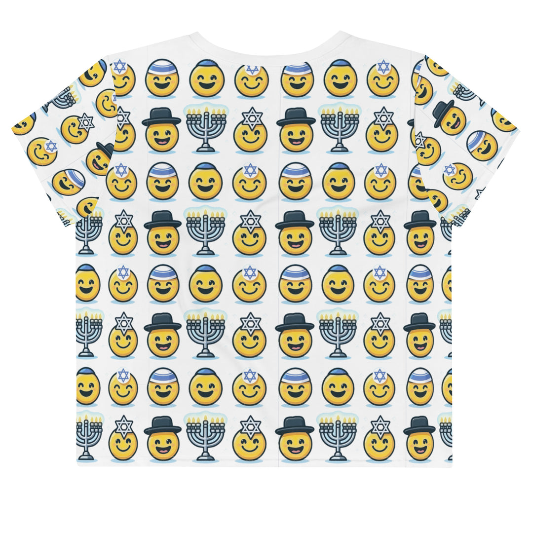 Crop Tee | Jewish Emoji All Over
