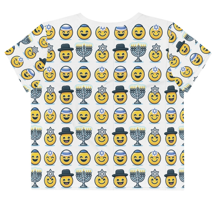 Crop Tee | Jewish Emoji All Over