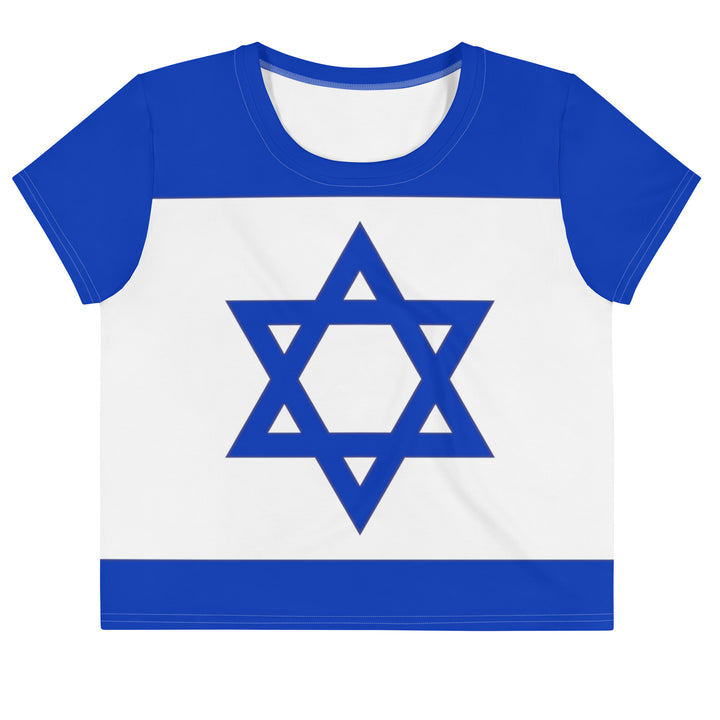 Crop Tee | Israel Flag All Over