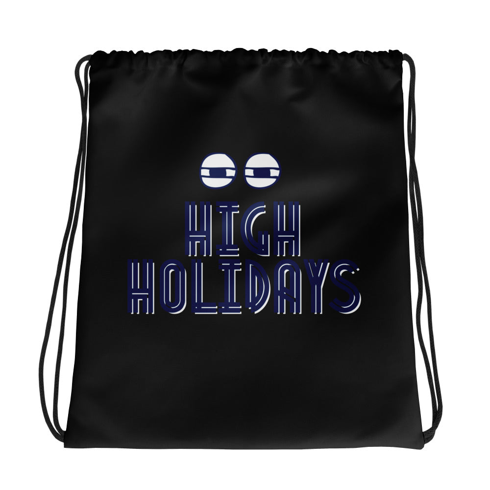 High Holidays Jewish pride drawstring bag - front view