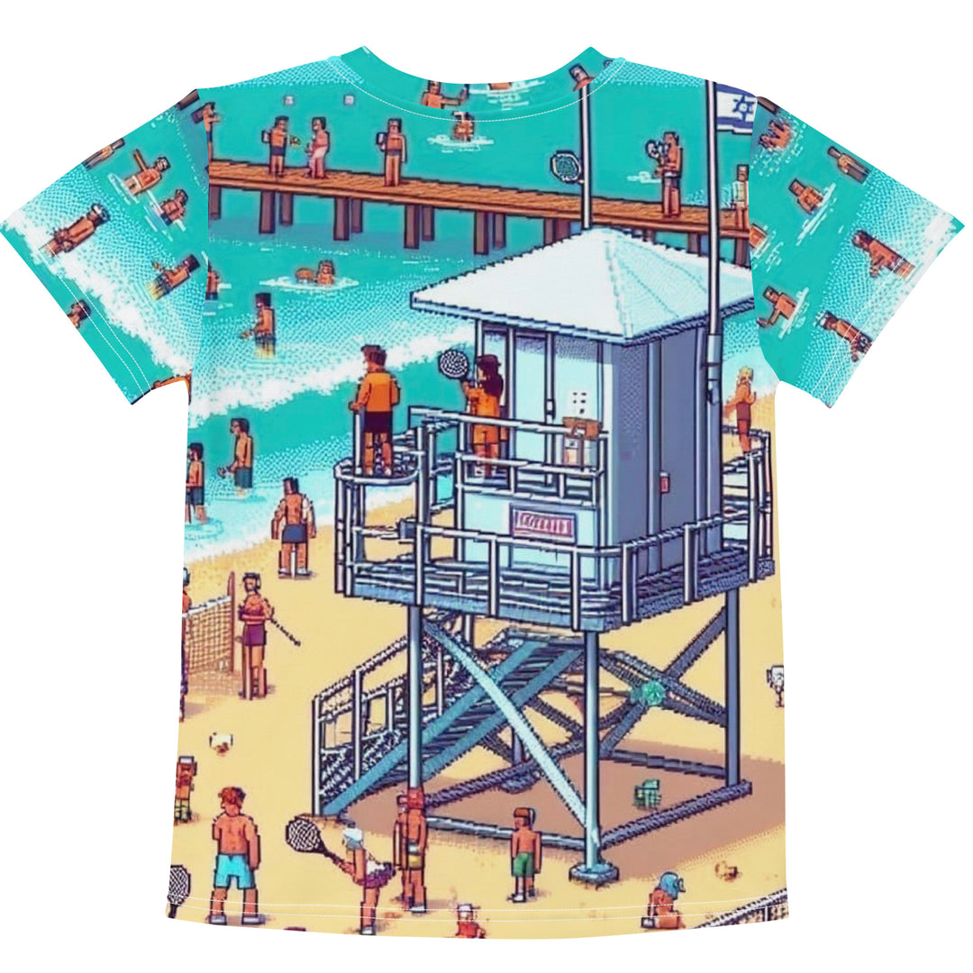 Kids T-Shirt | TLV Frishman Beach 16 Bit All Over