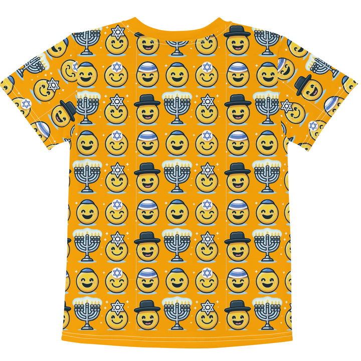 Kids T-Shirt | Jewish Emoji All Over Orange