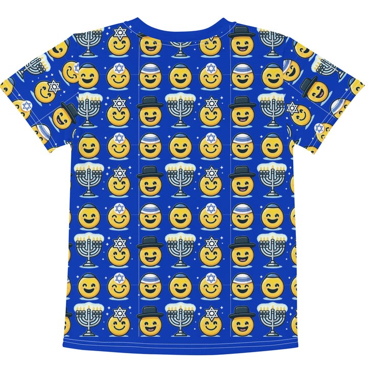 Kids T-Shirt | Jewish Emoji All Over Blue