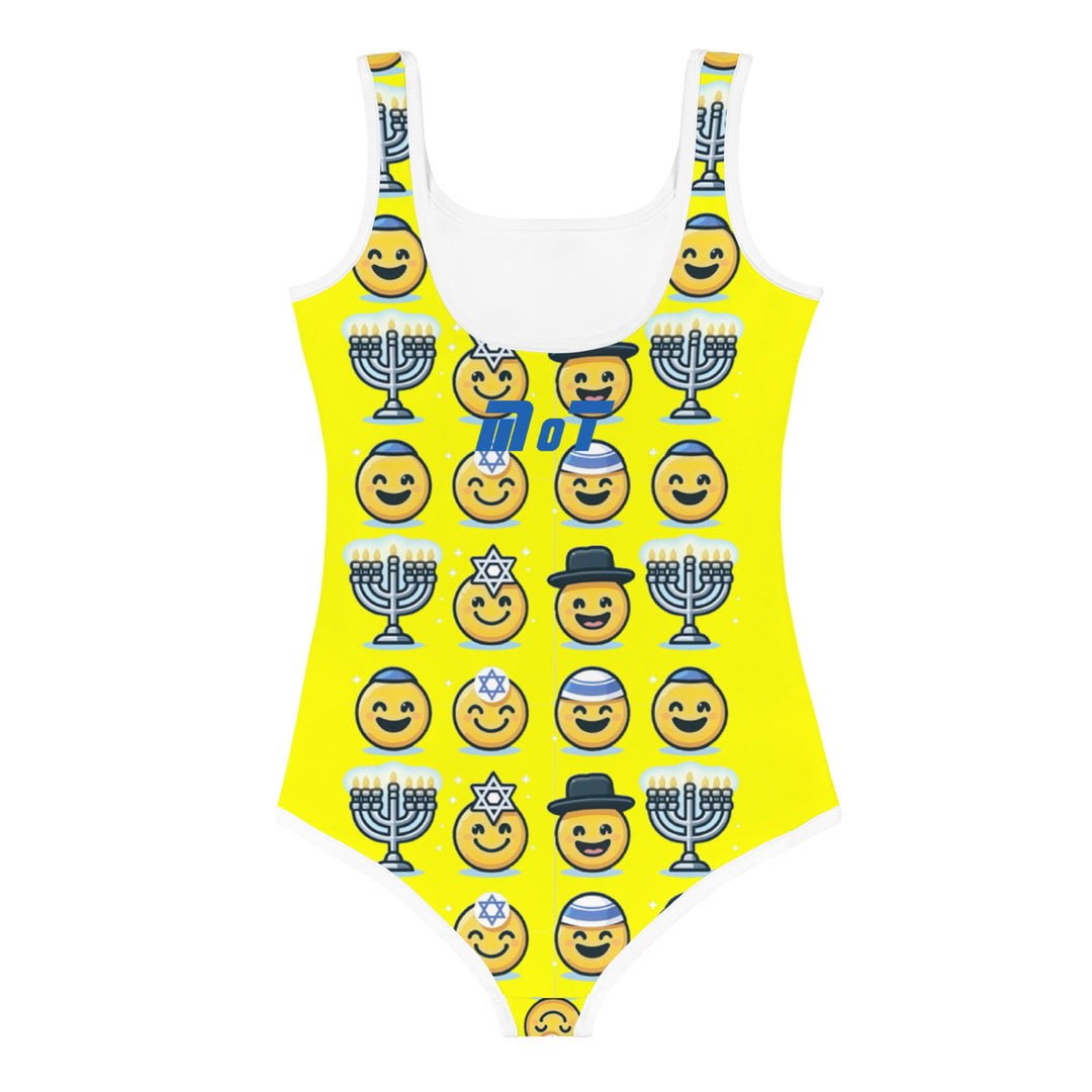 Kids Swimsuit | Jewish Emoji Yellow
