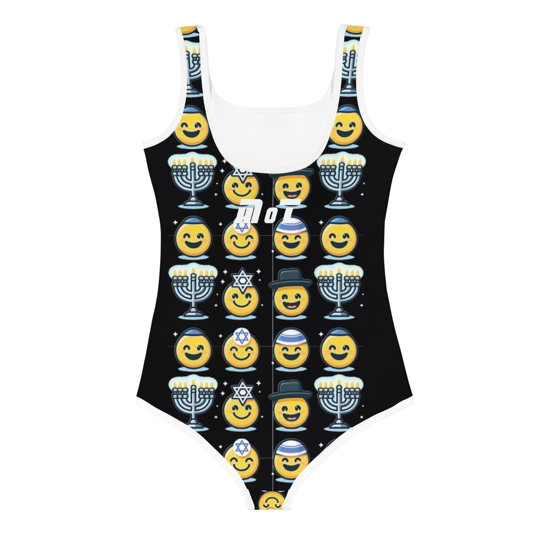 Kids Swimsuit | Jewish Emoji Black