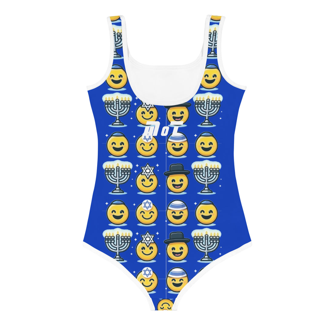Kids Swimsuit | Jewish Emoji Blue