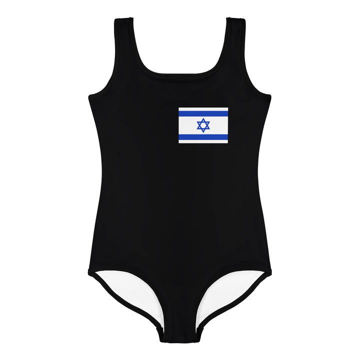 Kids Swimsuit | Israel Flag Black