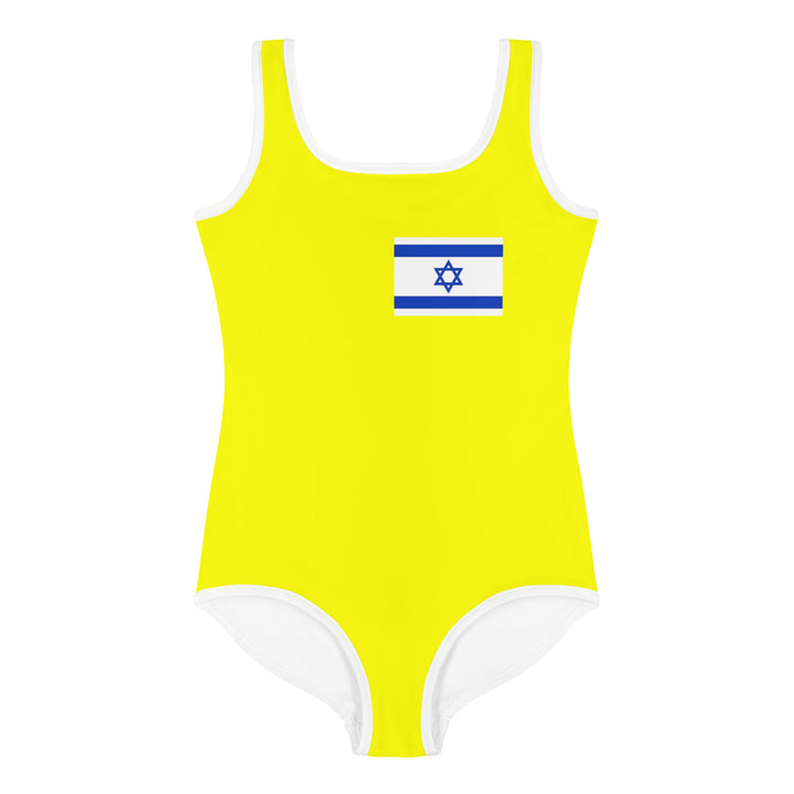 Kids Swimsuit | Israel Flag Yellow