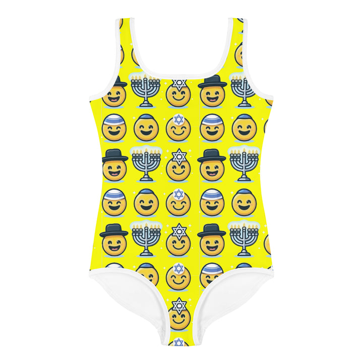 Kids Swimsuit | Jewish Emoji Yellow