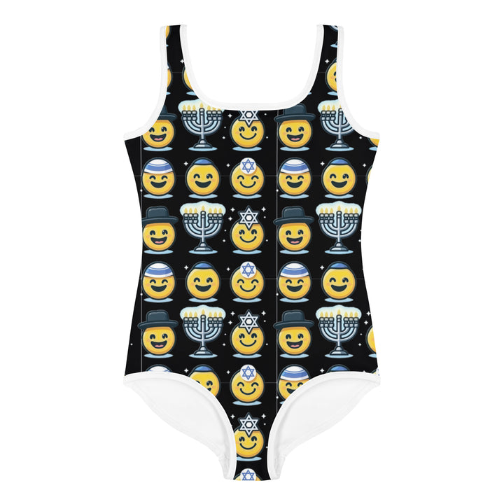 Kids Swimsuit | Jewish Emoji Black