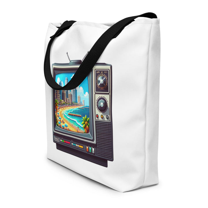 Large Tote Bag | 16Bit Tel Aviv Beach