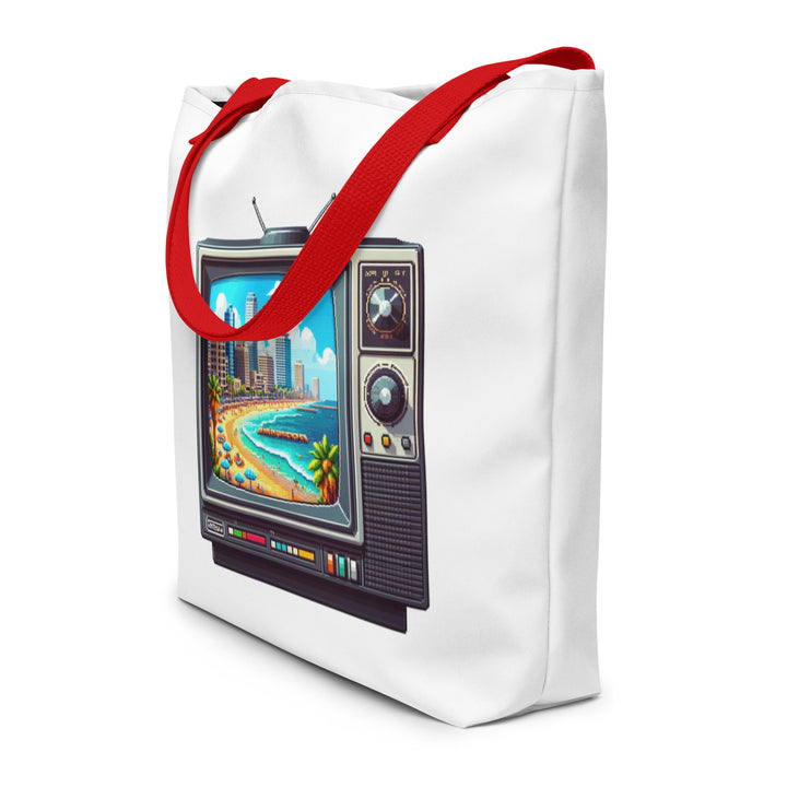 Large Tote Bag | 16Bit Tel Aviv Beach