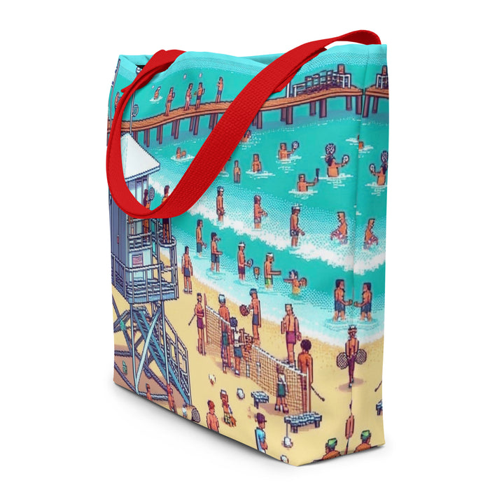 Large Tote Bag | TLV Frishman Beach 16 Bit