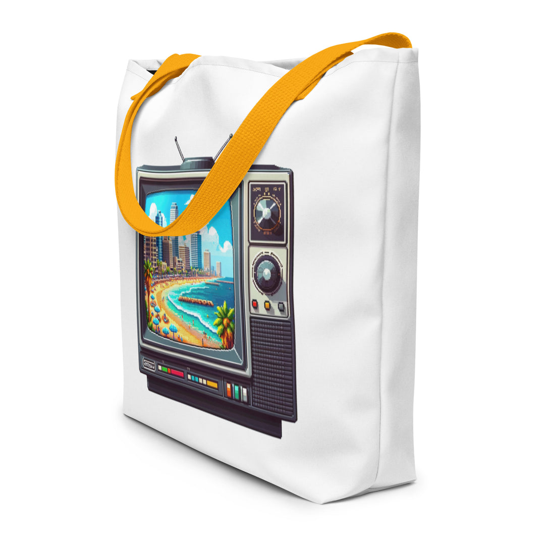 Large Tote Bag | 16Bit Tel Aviv Beach