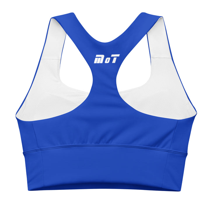 Longline Sports Bra | Israel Flag Blue