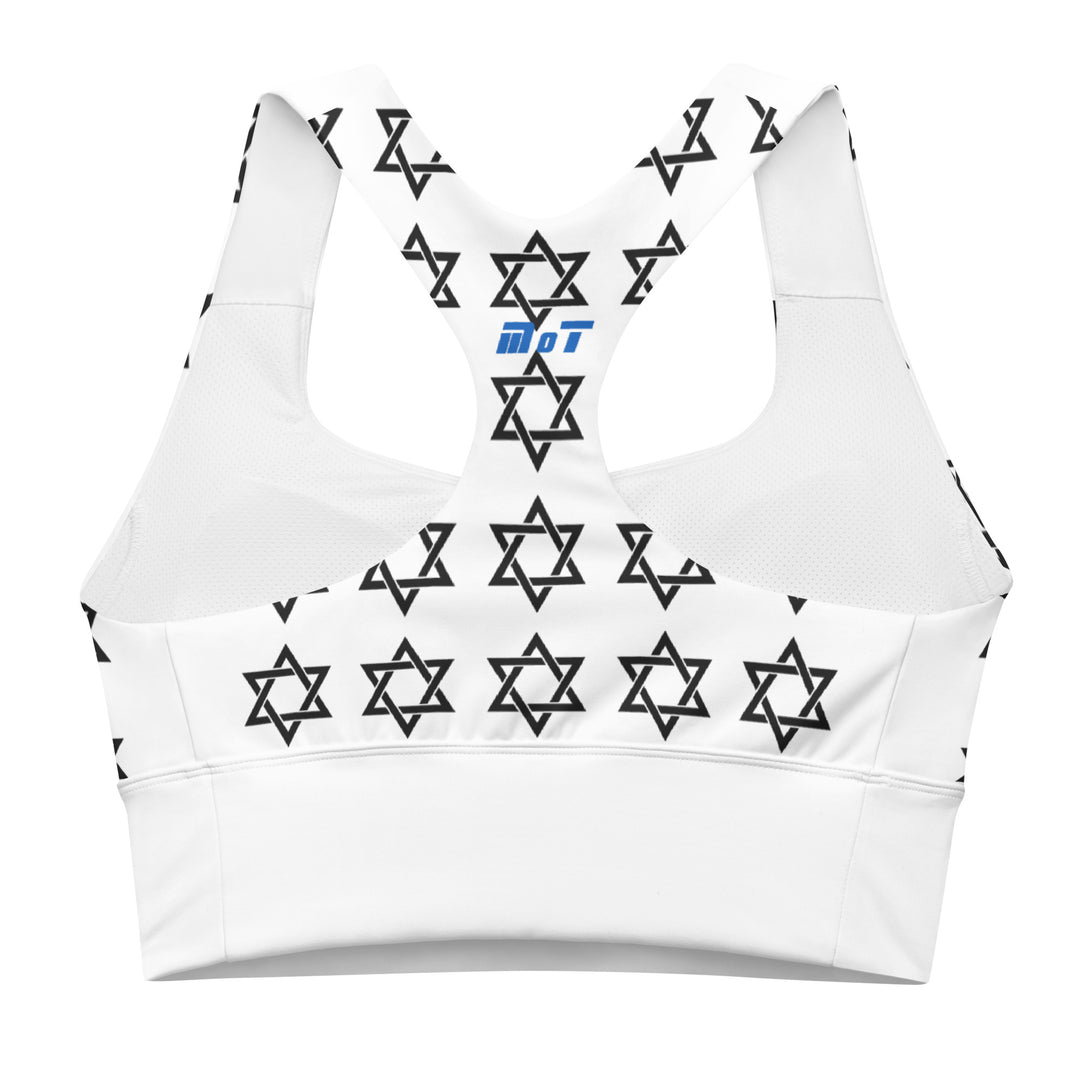 Longline Sports Bra | Magen David All Over
