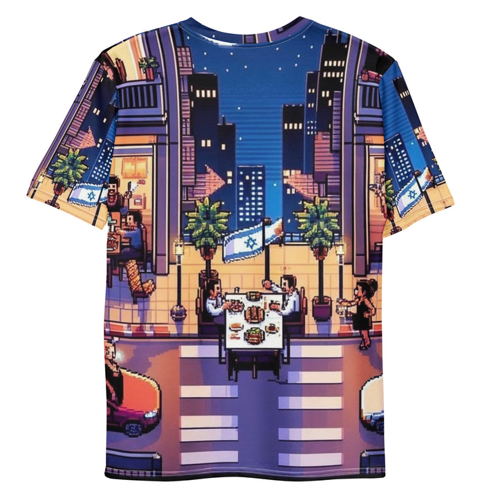 Men's Crew Neck T-Shirt | TLV Nightlife 16 Bit All Over