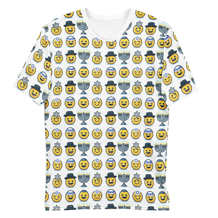 Men's Crew Neck T-Shirt | Jewish Emoji All Over