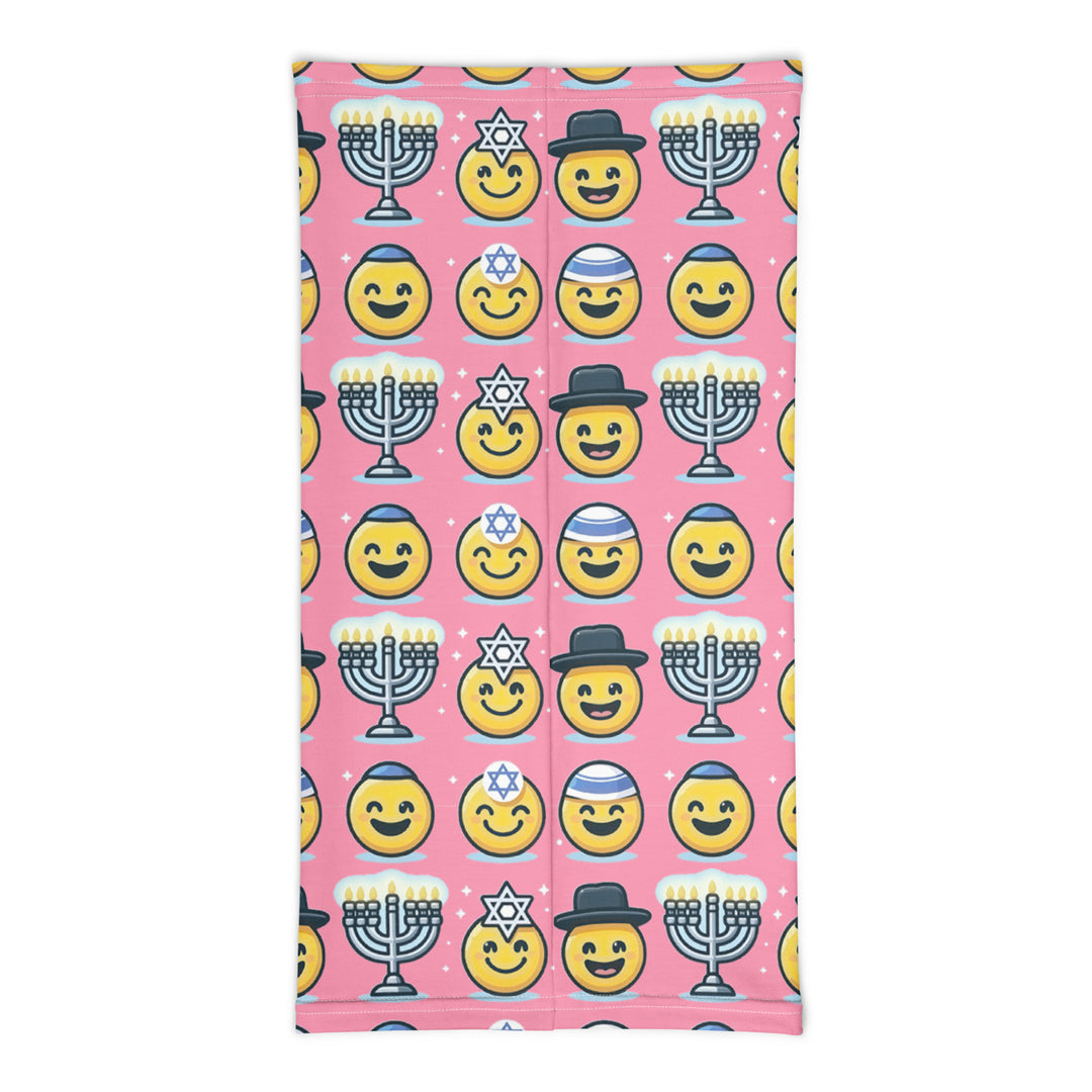 Neck Gaiter | Jewish Emoji Pink