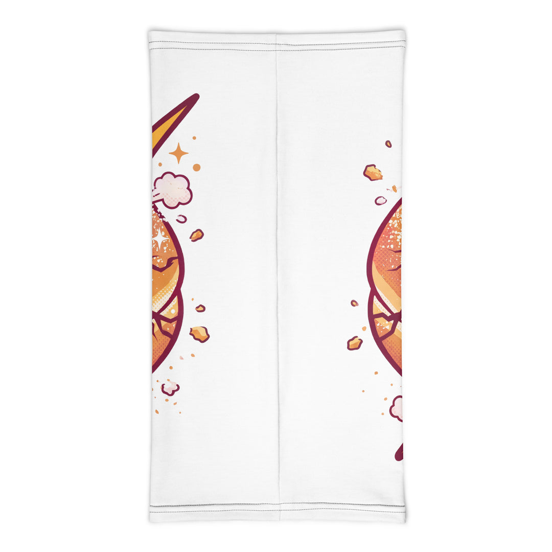 Sufganiyah Lightning Jewish pride neck gaiter - back view