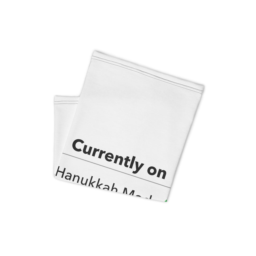 Hanukkah Mode Jewish pride neck gaiter - detail view