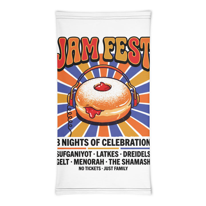 Jam Fest 8 Nights Jewish pride neck gaiter - front view