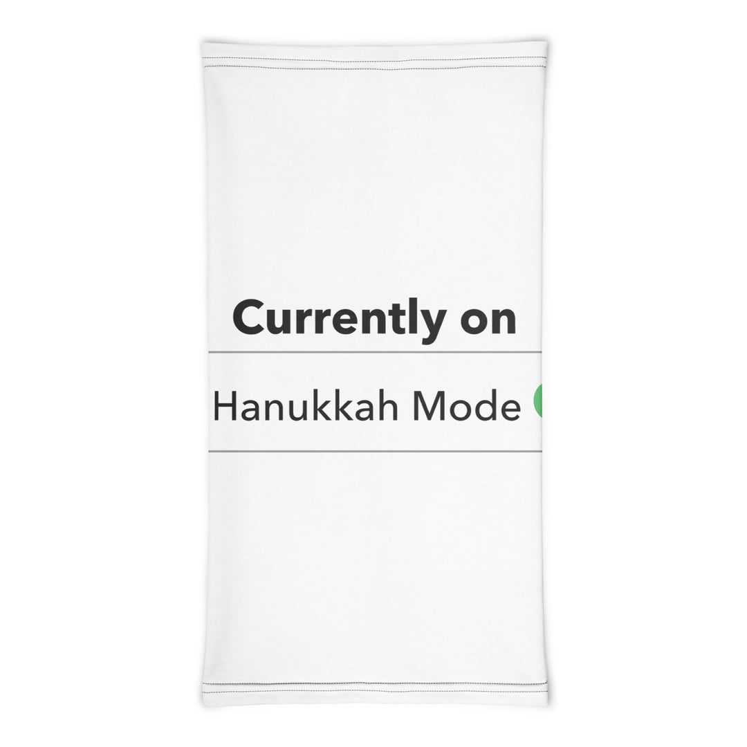 Hanukkah Mode Jewish pride neck gaiter - front view